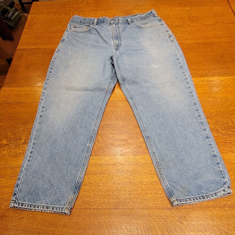 Carhartt Jeans Mens Blue Denim  Jeans Loose Fit 40x28